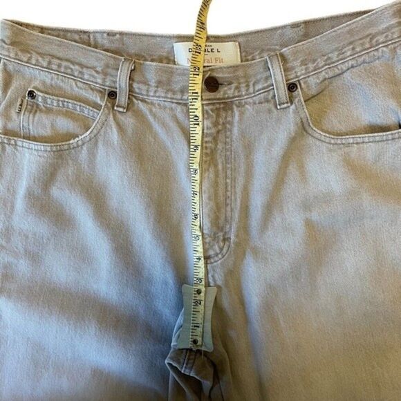 Flannel Lined L. L. Bean Double L Tan Jeans Size 35 x 30 - Picture 7 of 12